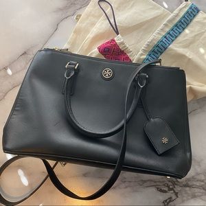 Tory burch black purse handbag